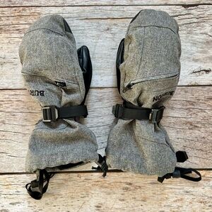 Burton Heather Gray Kids Mittens with Black Details
